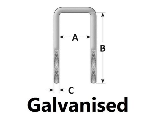 U-Bolts each (Galvanised, includes spring washes and nuts)